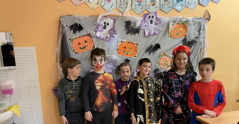 Halloweenské dopoledne ve škole